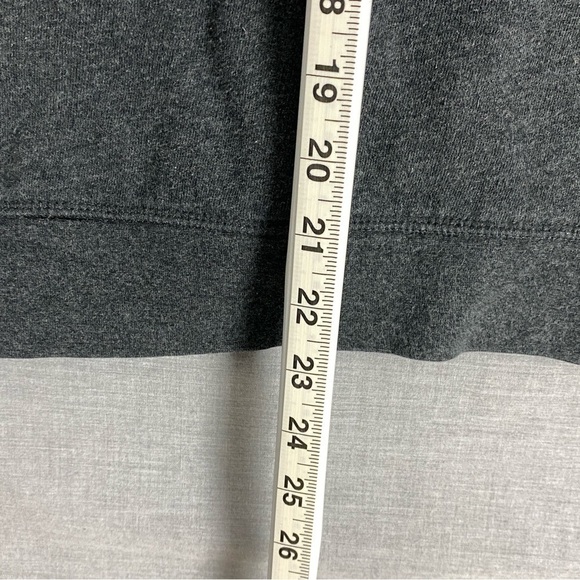 Quicksilver Hoodie Sz Medium Dark Gray Spell Out Kangaroo Pouch Pocket - Picture 11 of 12